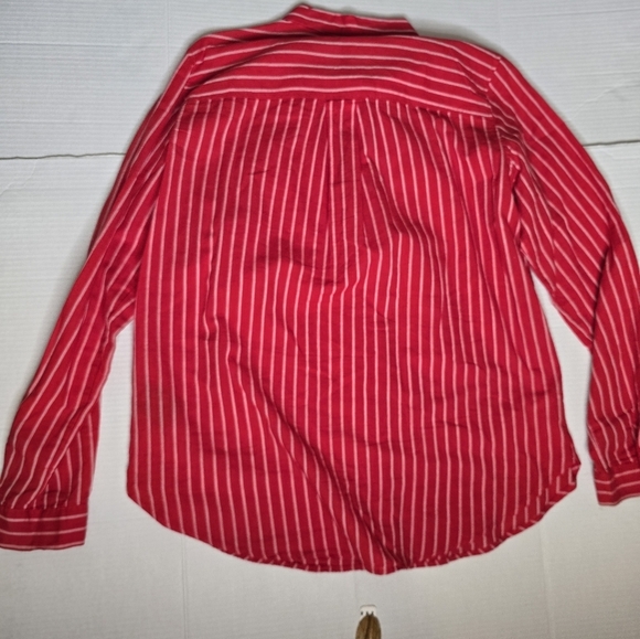 Divided Striped Button Up Shirt - Picture 3 of 3